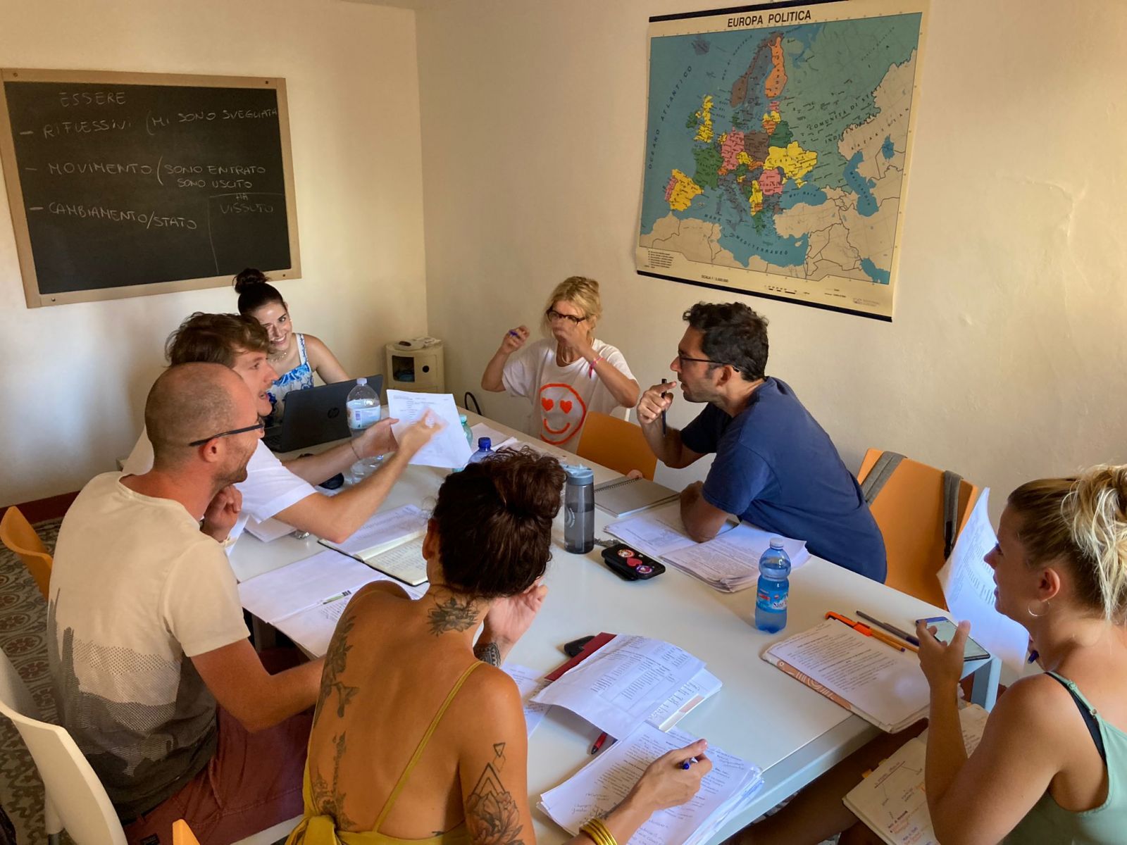 Pintadera classroom Italian language studies in Sardina